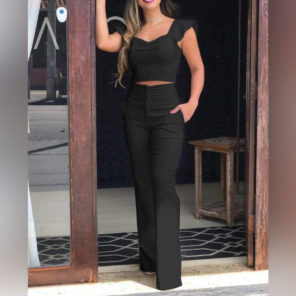 Boot Cut Flare Pants w/ Cap sleeve Top